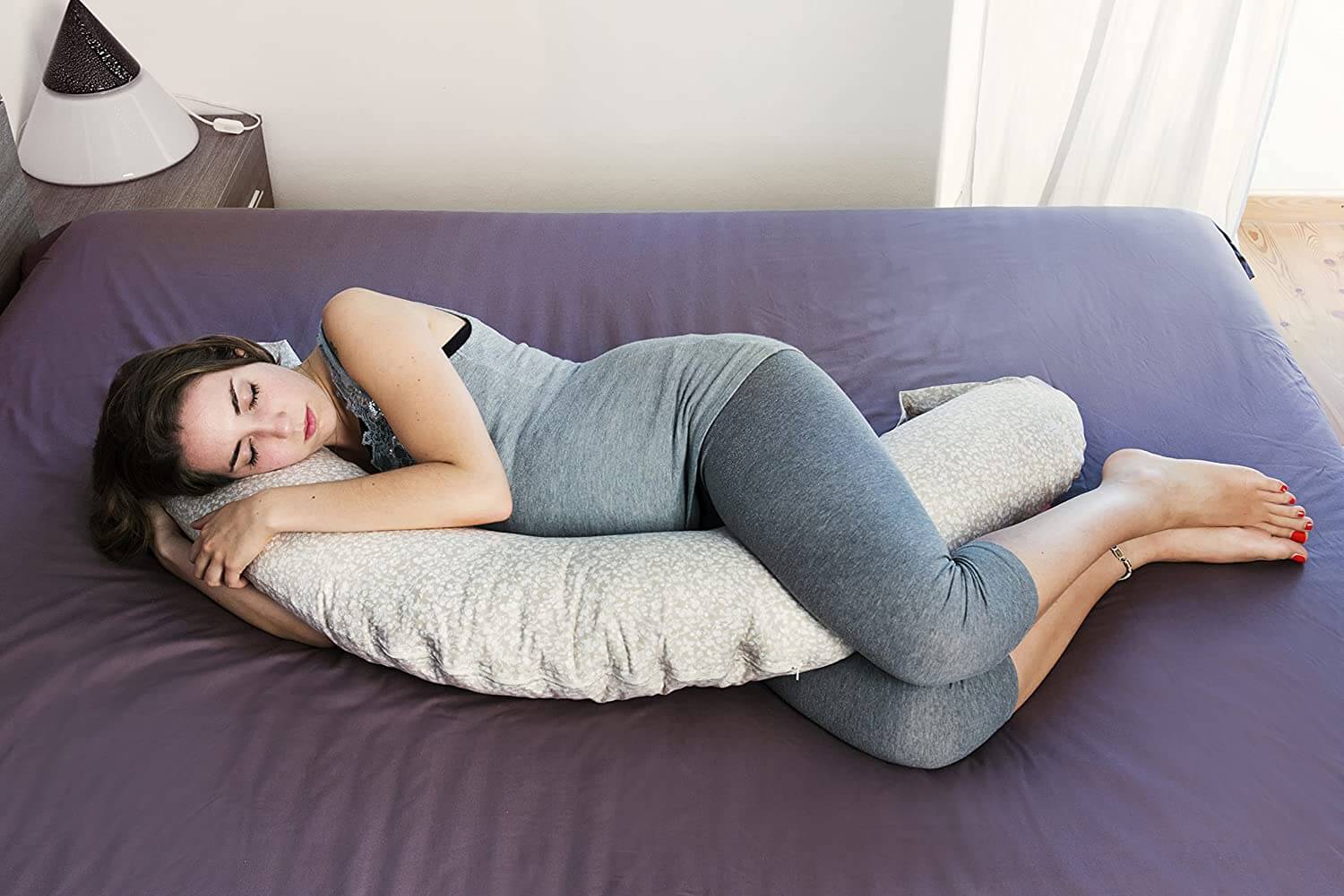 cuscino per gravidanza per dormire cuscino per maternità per donne incinte  Riempimento extra Cuscino a U grande comfort Supporto per la schiena